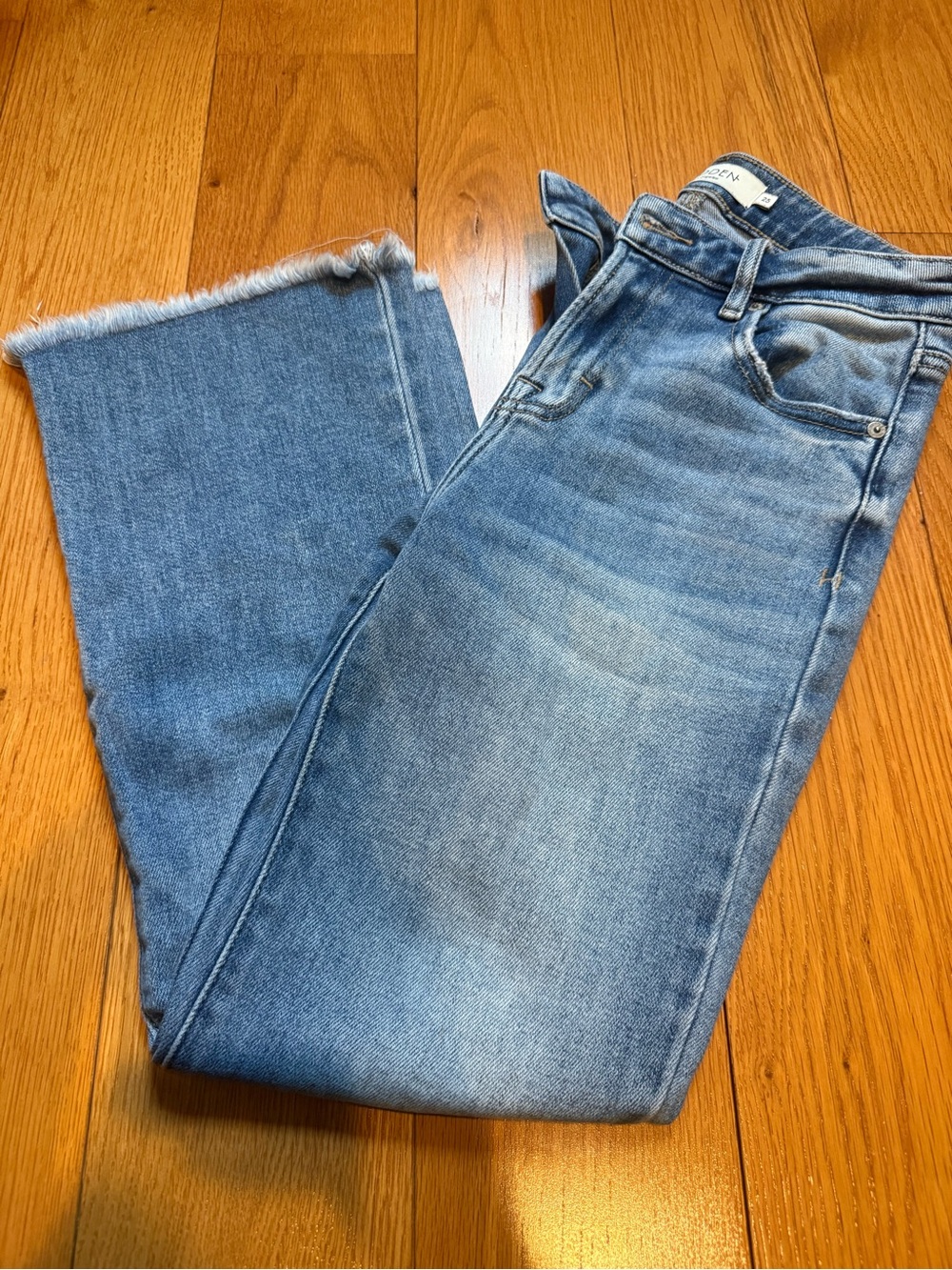 Hidden los angeles Jeans Light Wash Raw Hem Flare Jeans Size 25